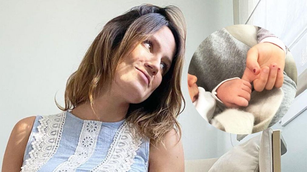 También mostró sus últimos momentos antes del parto.