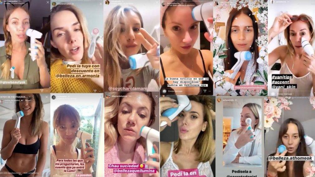 Algunas de las famosas que ofrecen el producto. 