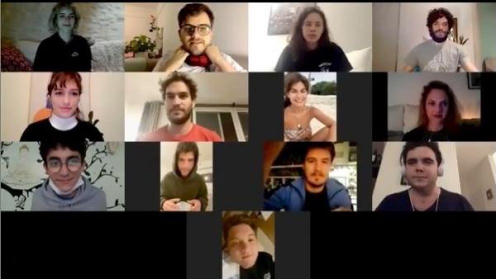 Los actores de "ATAV" compartieron un reencuentro virtual en la cuarentena