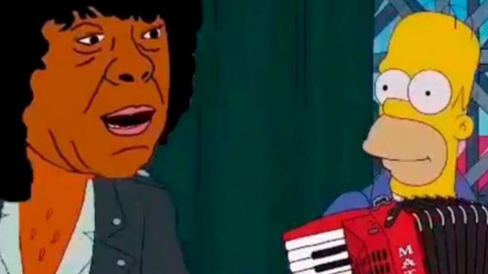 ¡Un encuentro épico! La Mona Jiménez y Homero Simpson juntos.