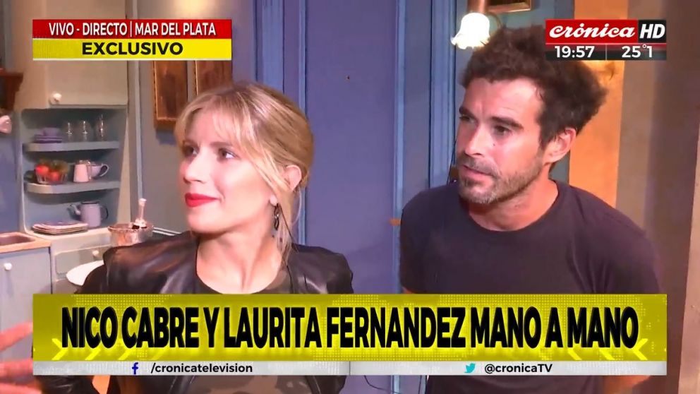 La pareja de actores habl� un poco de su nuevo trabajo y contaron intimidades de su relaci�n (captura de Cr�nica HD).