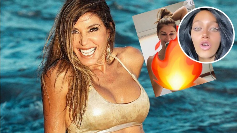 La reacción de Oriana Sabatini al ver una foto muy sexy de Catherine Fulop.