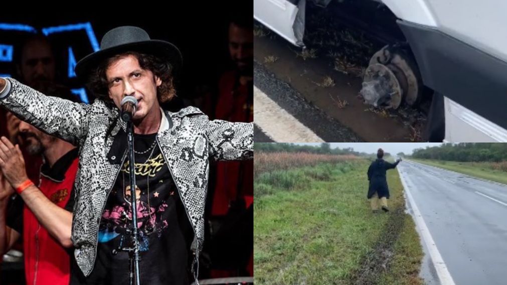 Coti Sorokin sufri� un accidente en la ruta con su banda. 