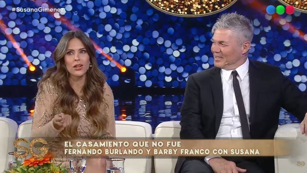 ¡Se sacaron chispas! Barby Franco y Fernando Burlando sacaron los trapitos al sol en el living de Susana Giménez.