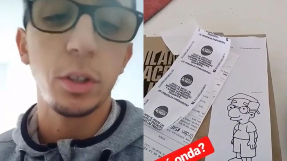 Le mandaron un dibujo de Milhouse.