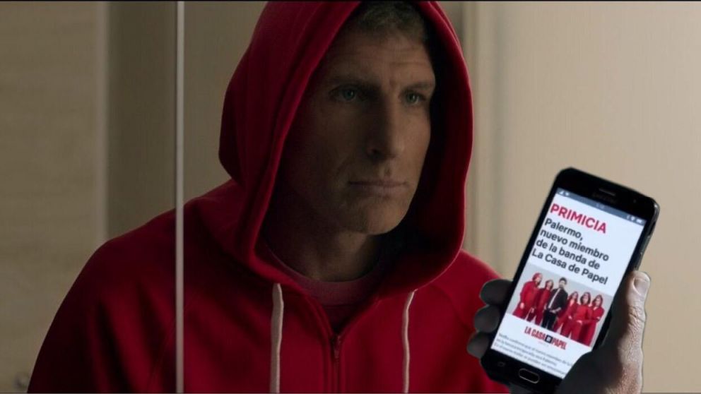 Martín Palermo sorprendió en una publicidad de "La Casa de Papel".