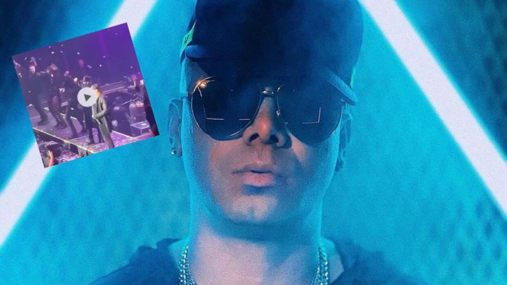 La impactante caída del cantante.