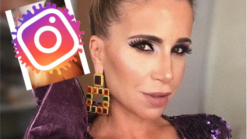 La actriz y su futuro marido en llamas.