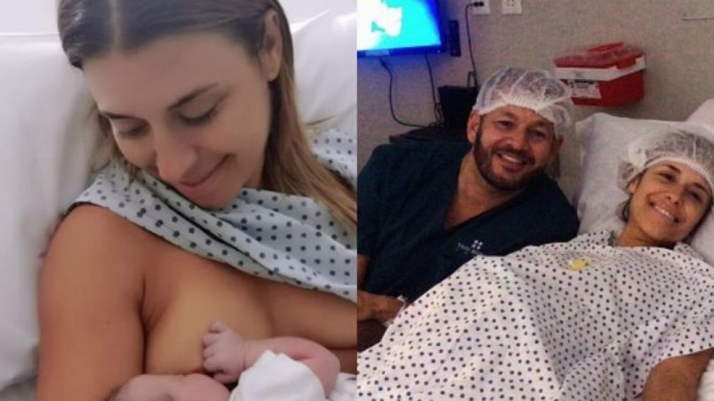 Mariana Brey y Pablo Melillo mostraron la carita de su bebé.