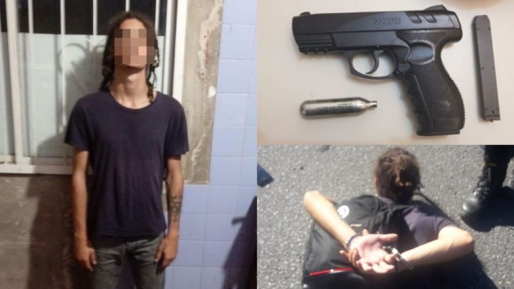 Impactante video de la detención del Dante Casermeiro y su cómplice Octavio Laje.
