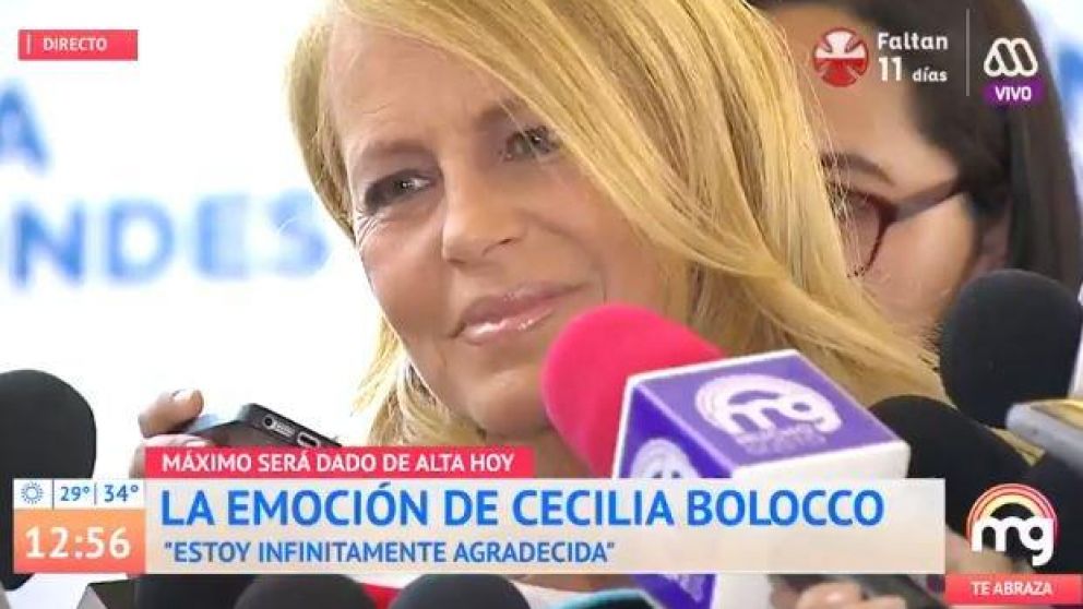 La emoción de su madre.