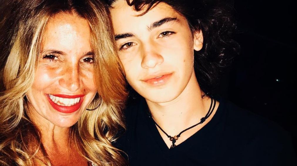 Flor y su hijo, felices.