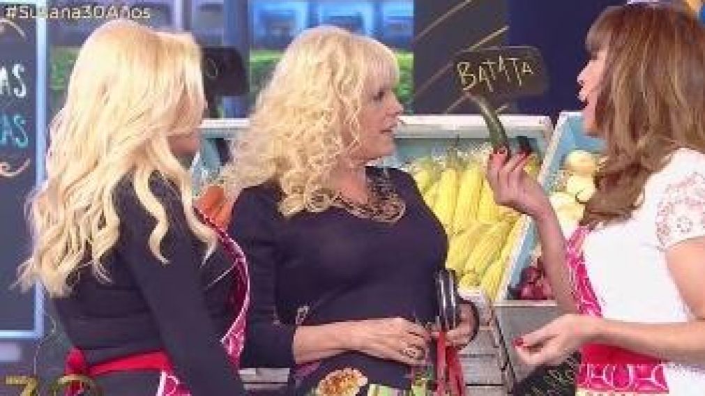Lizy debutó con su verdulería en lo de Susana