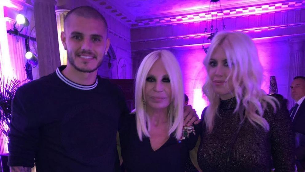 Wanda cenó con Donatella Versace