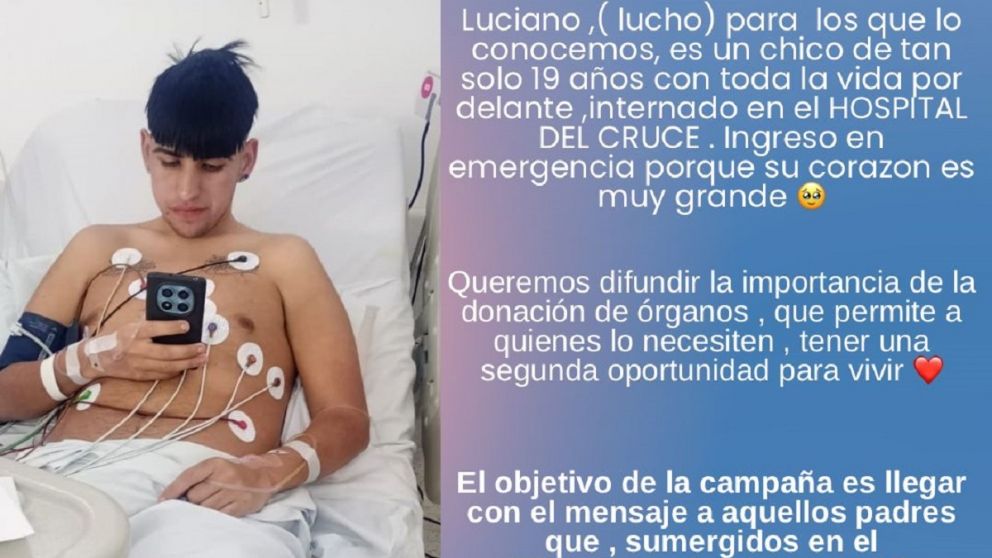 Todos por Luchito: campaña solidaria por un joven de Solano que necesita un trasplante de corazón