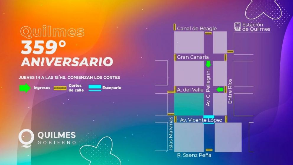 Cortes de tránsito en Quilmes: las calles por las que no se podrá circular por los festejos