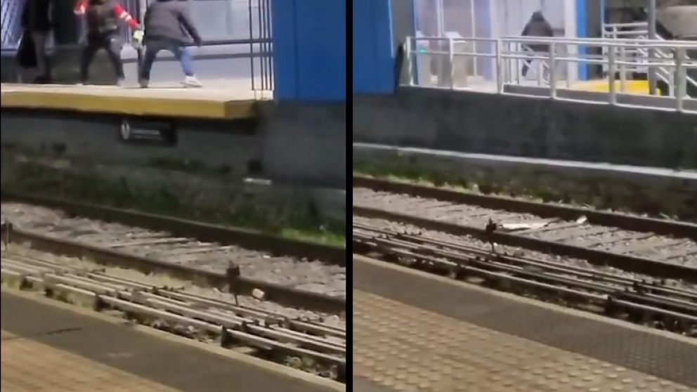 Quilmes: violento enfrentamiento a facazos en la estación de tren