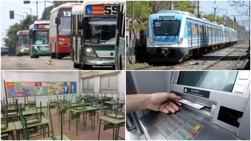 Trenes, colectivos, bancos y clases: ¿Qué servicios y rubros estarán afectados por el paro general del jueves?