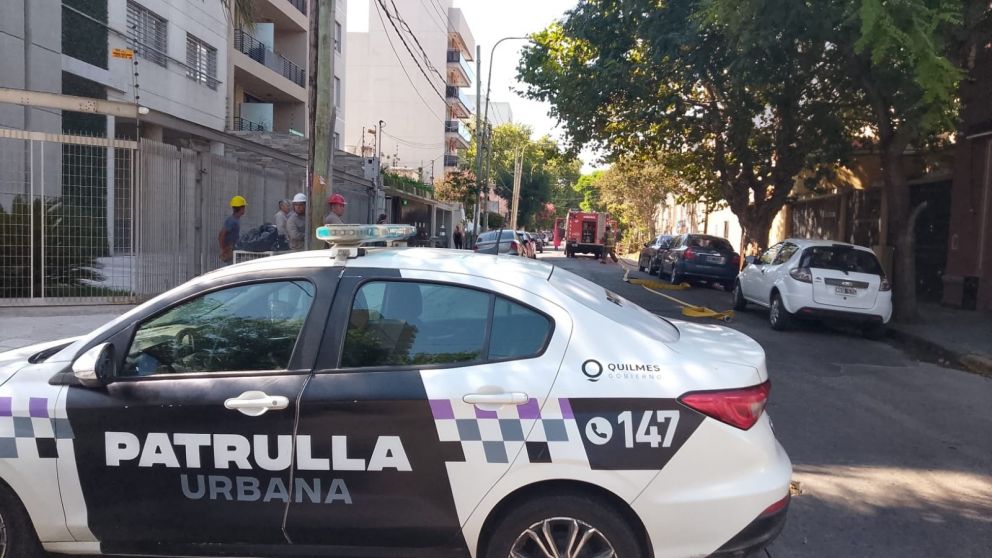 Evacuan una obra en construcción por escape de gas