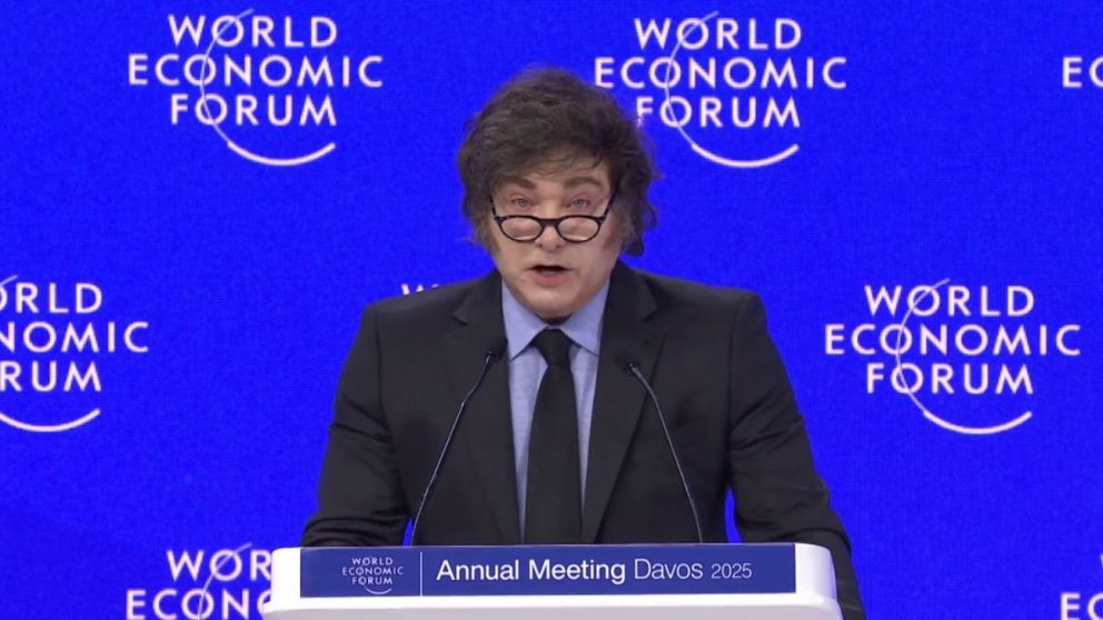 En su discurso en el Foro de Davos, Javier Milei apunt� contra la ideolog�a de g�nero.