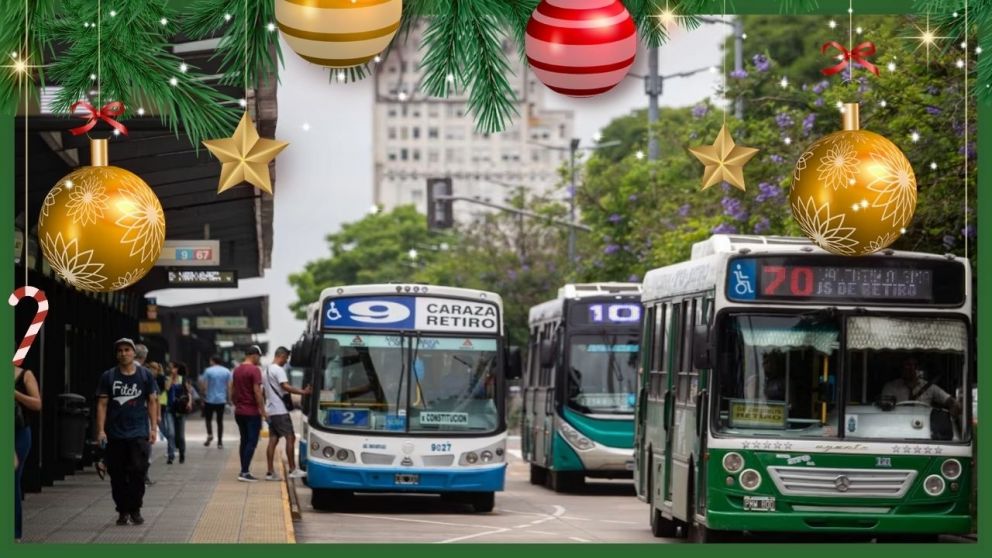 Trenes y colectivos en Navidad: el cronograma especial en el AMBA