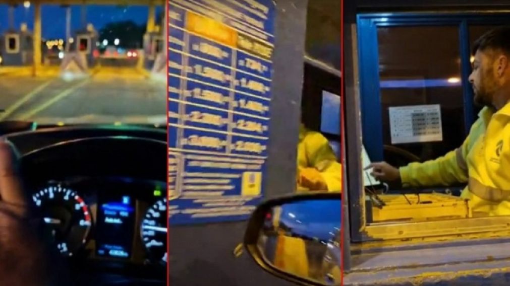 Indignado al volante: enojado por el estado de la ruta, se neg� a pagar el peaje