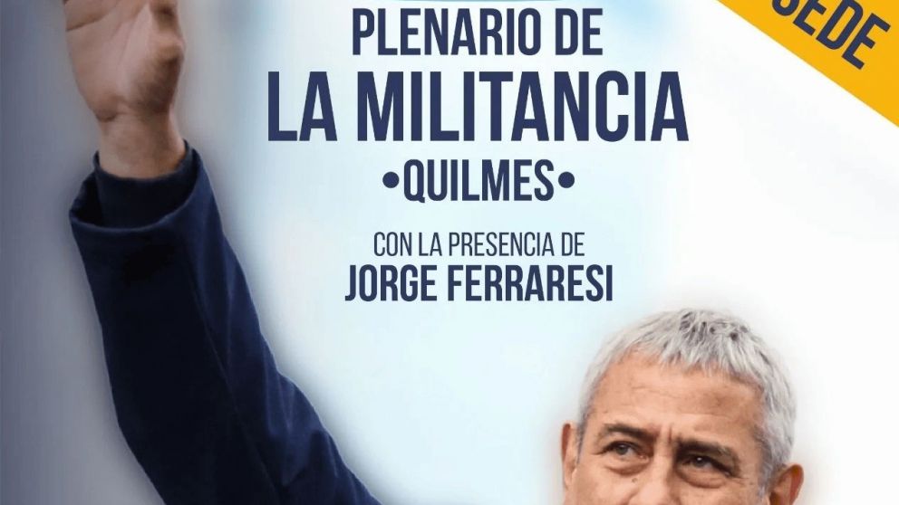 Jorge Ferraresi, nuevamente en Quilmes para encabezar un plenario "militante"