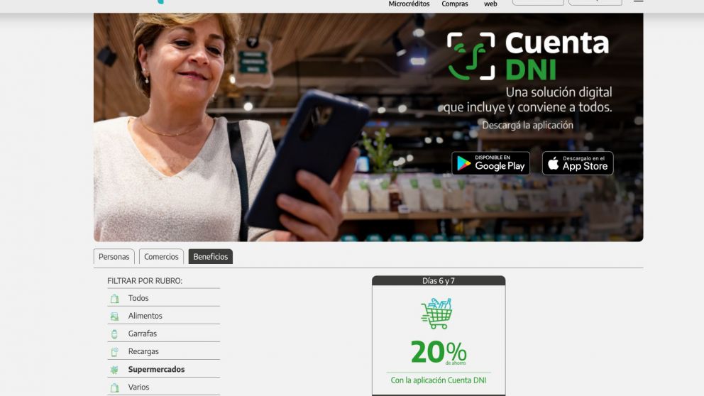 Cuenta DNI suma a dos cadenas de supermercados conocidas en su lista de promociones.