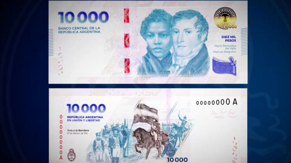 Ya entró en circulación: cómo es el nuevo billete de $10.000
