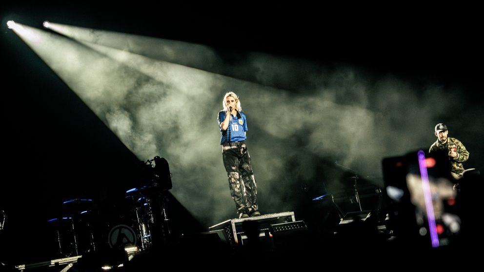 Linkin Park pasó por el estudio de Alejandro Lerner antes de su show en Buenos Aires