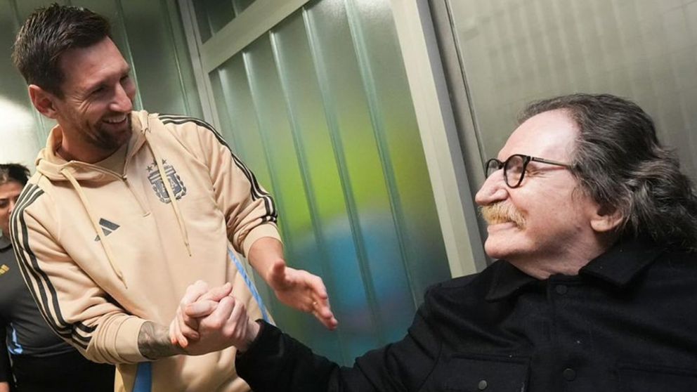 Las fotos del encuentro entre Lionel Messi y Charly García en el Monumental