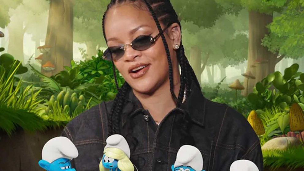 Rihanna brilla como Pitufina en el tráiler de "Smurfs" con una canción inédita de Cardi B