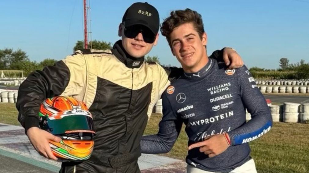 Bizarrap arranc� 2025 corriendo karting con Franco Colapinto