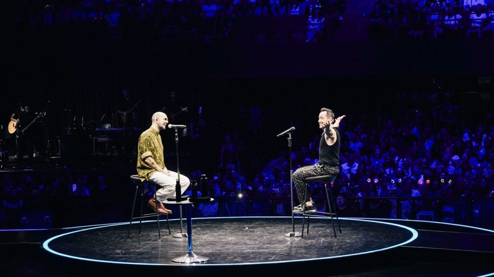 Abel Pintos y Luciano Pereyra fueron reconocidos por el récords de 34 shows en el Luna Park