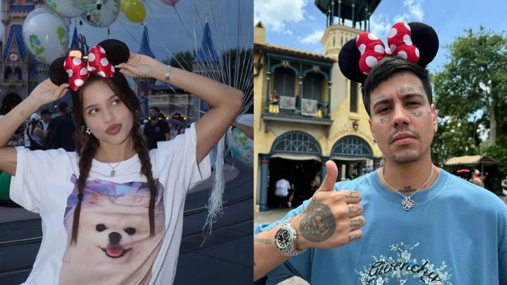 Amor y fantasía: Emilia Mernes y Duki disfrutan de unas divertidas vacaciones en Disney