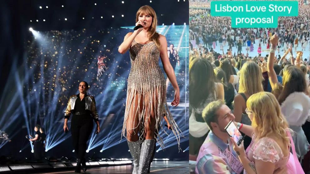 La fan vivió un momento inolvidable mientras sonaba "Love Story" en el Eras Tour de Lisboa.