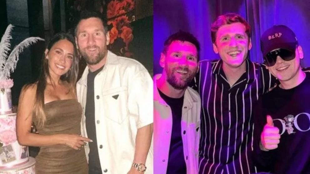 Lionel Messi con Bizarrap en el cumpleaños de Anto Roccuzzo: qué canción entonó La Pulga