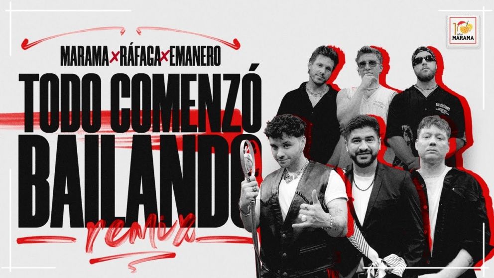 Marama estrenó "Todo comenzó bailando Remix", junto al grupo Ráfaga y Emanero
