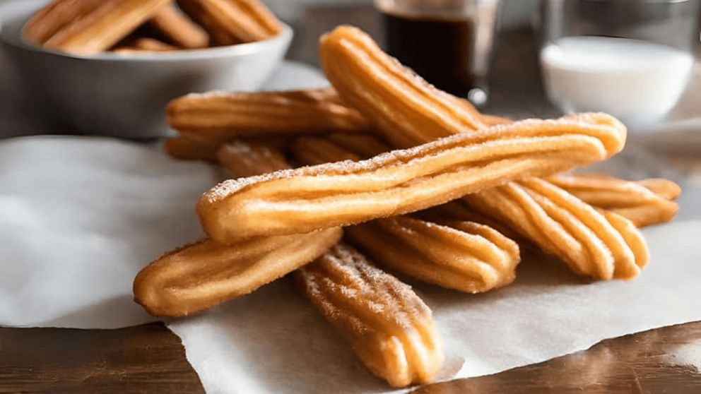 Churros caseros para compartir.
