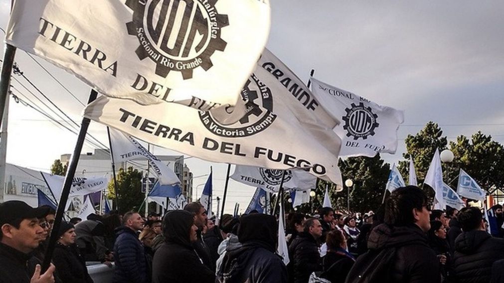 Los metalúrgicos también se movilizaron para reclamar.