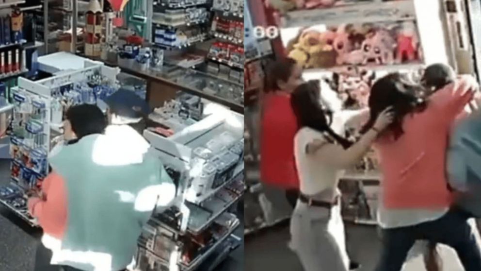 �VIDEO! Entr� a robar y tom� una reh�n: ella lo dio vuelta y con tres chicas lo retuvieron hasta que lleg� la polic�a