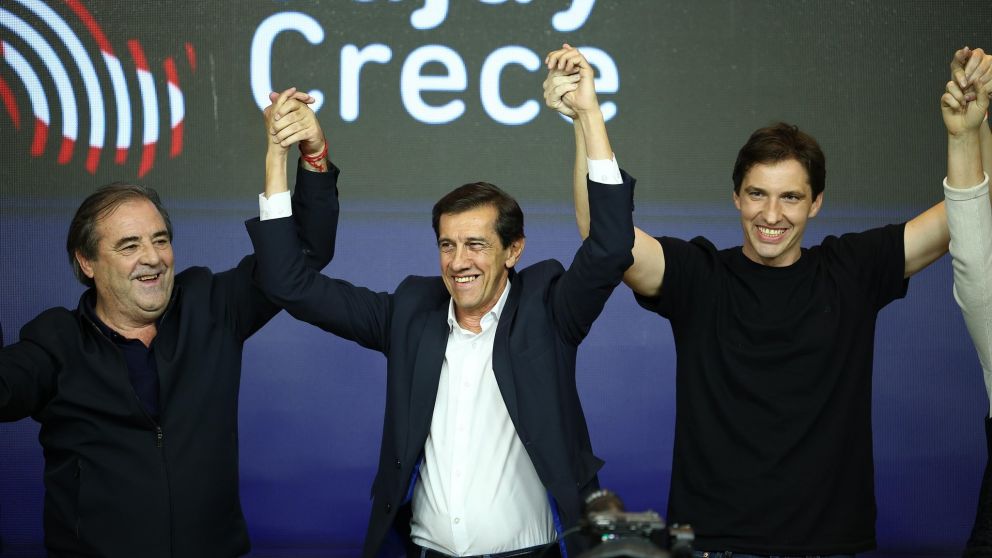 Carlos Sadir festejó el triunfo del oficialismo en Jujuy.