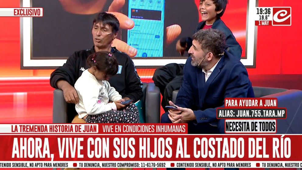 La historia de Juan conmocionó a los televidentes.