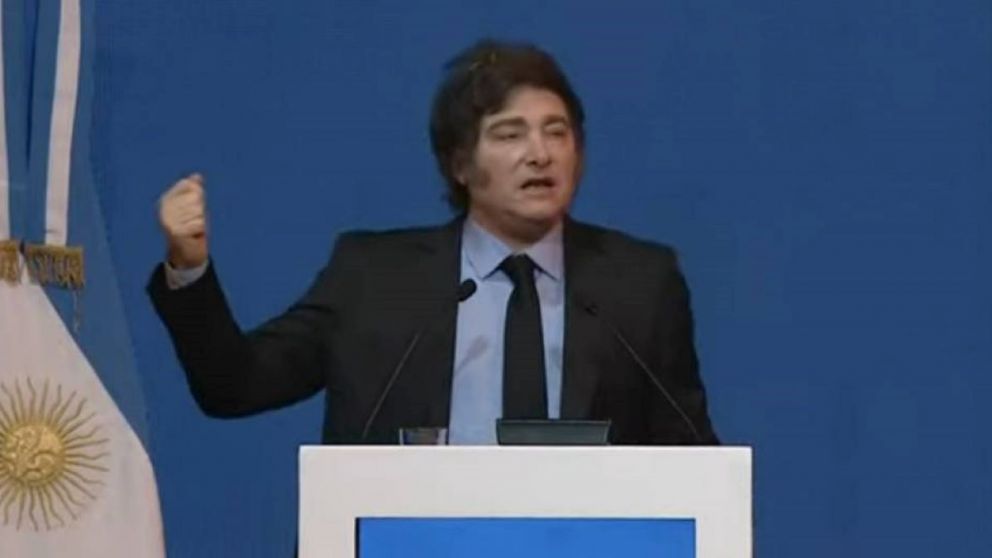 Javier Milei participa de la Expo EFI.