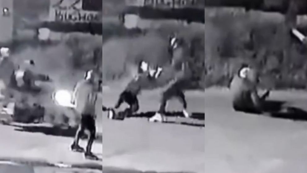 La secuencia del brutal asalto al jubilado de 80 años.