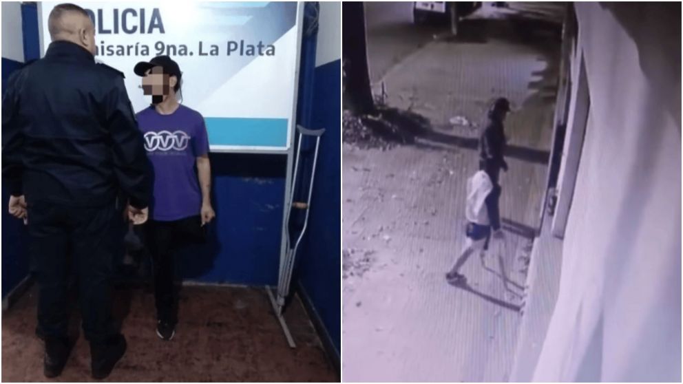El delincuente quedó filmado junto a otro sujeto.