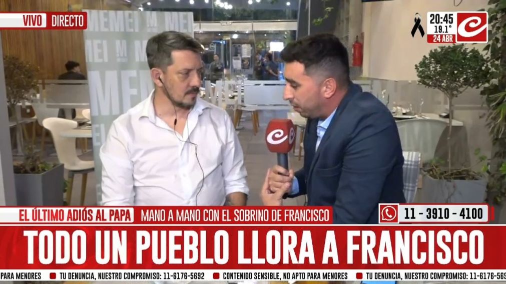 La palabra del sobrino del papa Francisco.