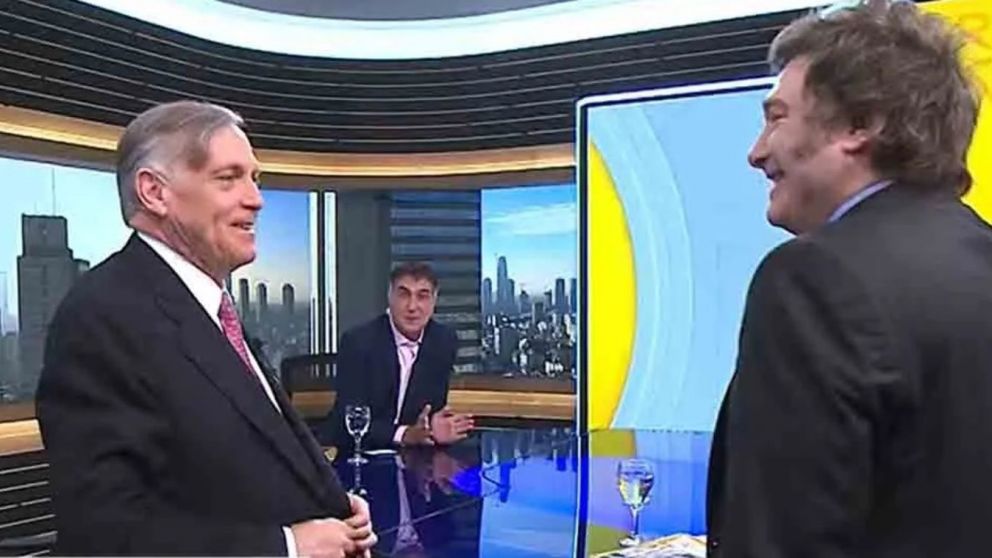 Javier Milei se encontró en vivo con el economista Jesús Huerta de Soto.