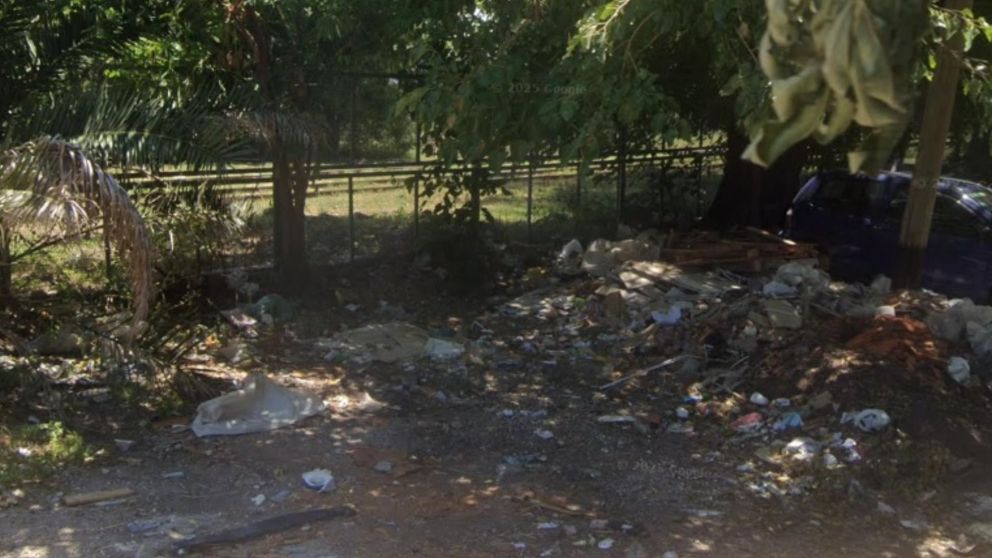 Ac�, en este predio, fue hallado el cuerpo del individuo.