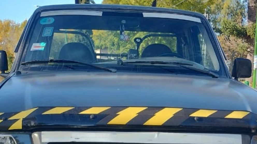 Esta es la camioneta que fue incautada por las autoridades policiales.